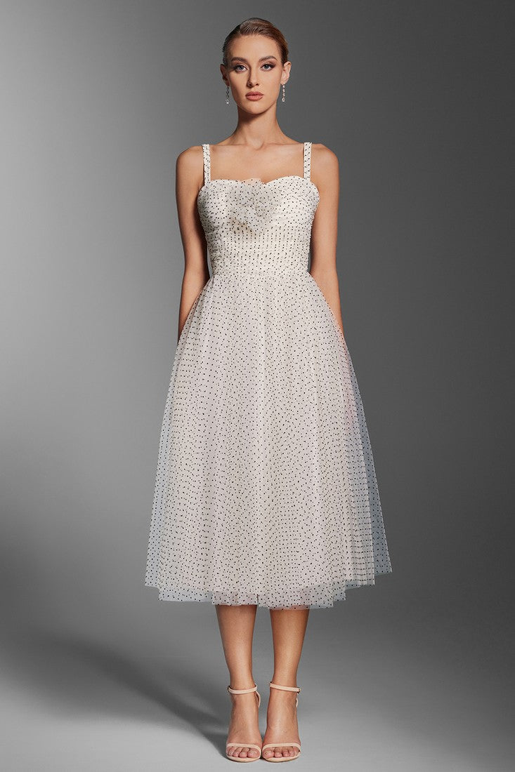 Polka Dot Tulle Dress Black / 2XL