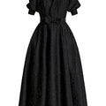Jacquard Flared Maxi Dress