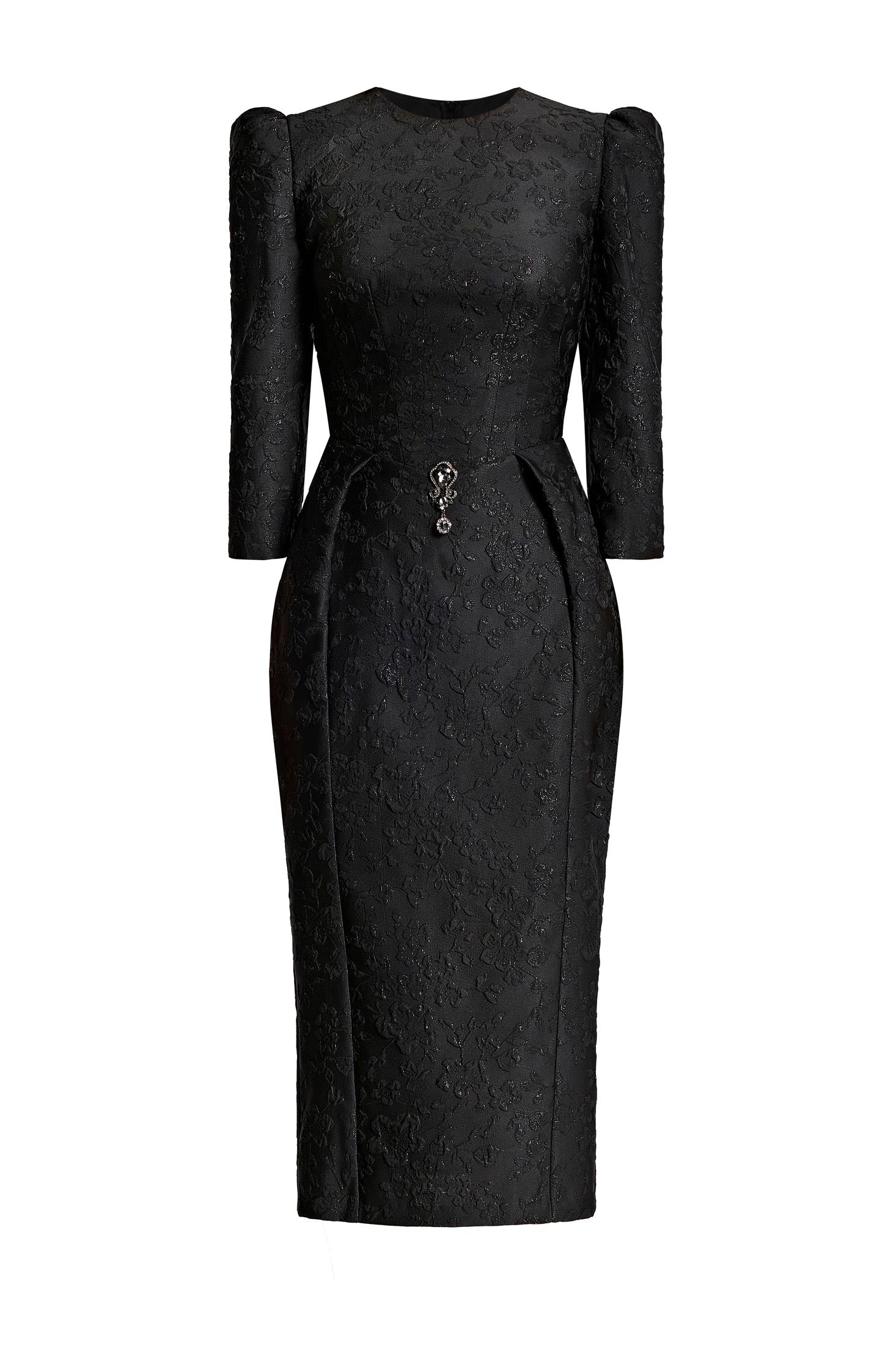 Jacquard Midi Pencil Dress