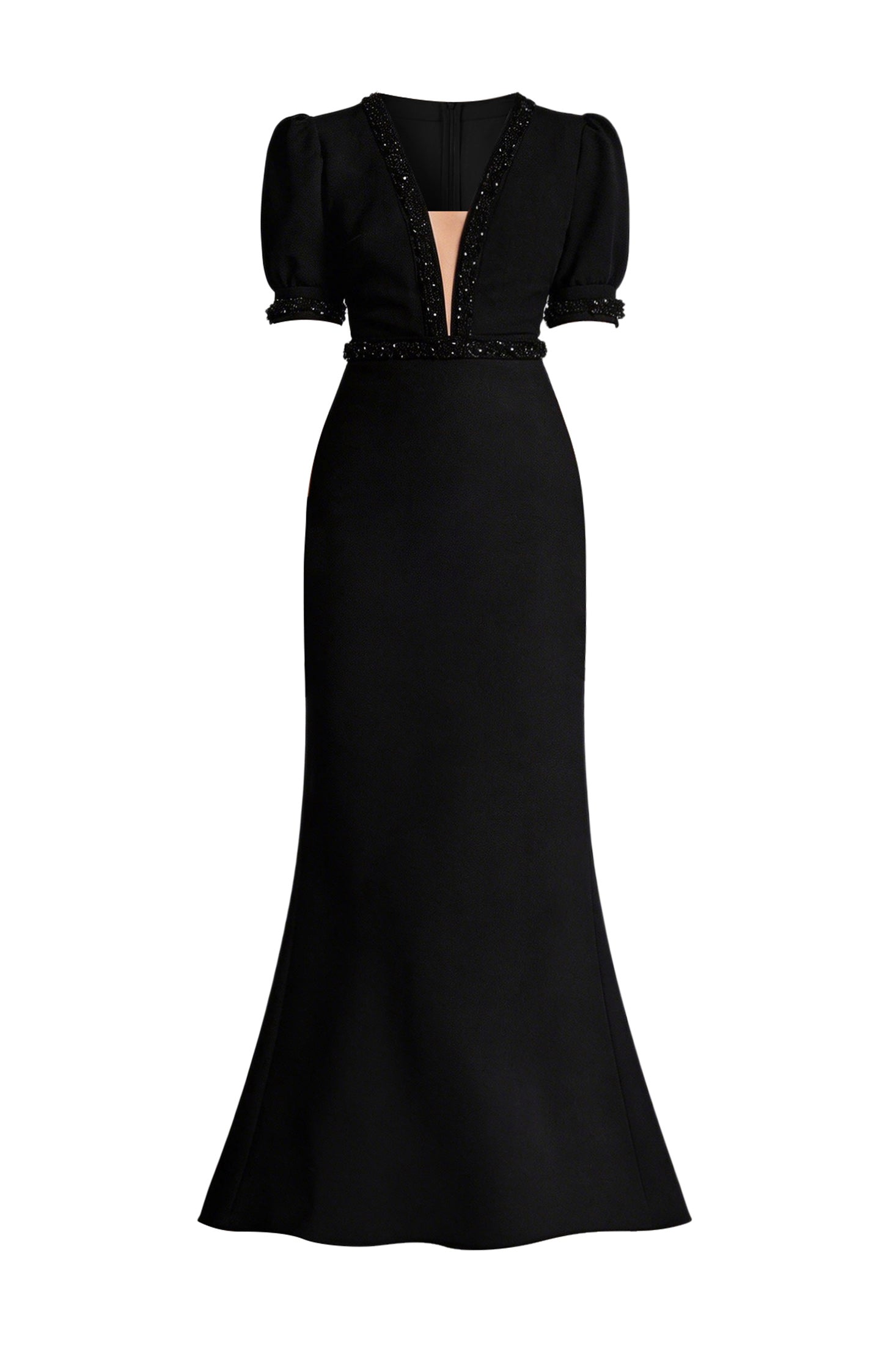 Crepe Evening Maxi Dress