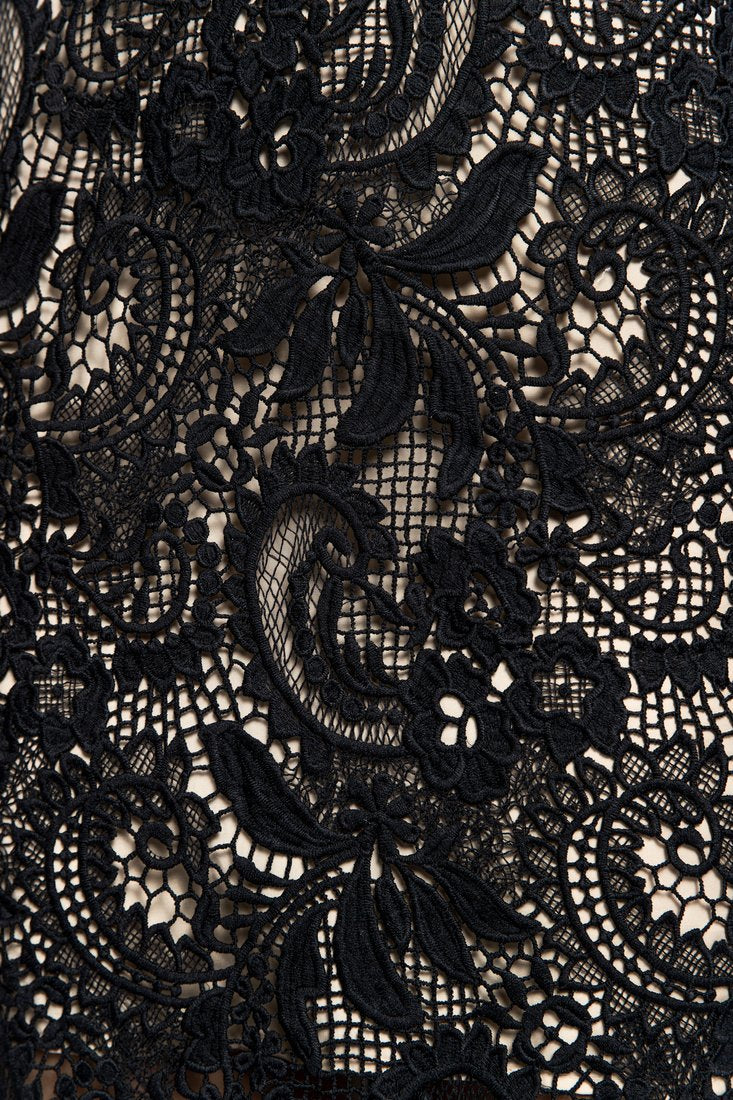 Lace v-neck midi dress