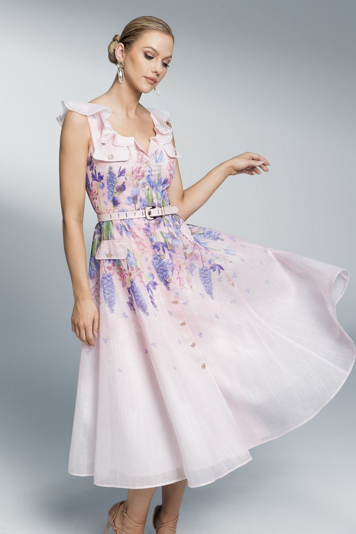 Floral print midi dress