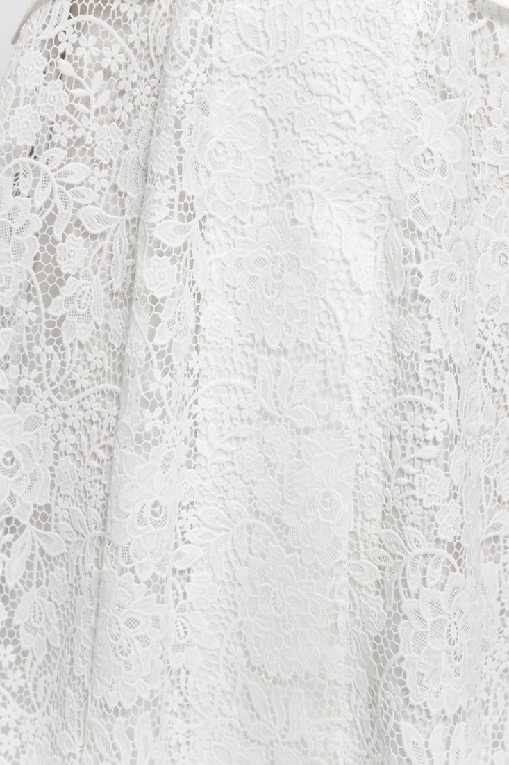 Lace flared midi dress