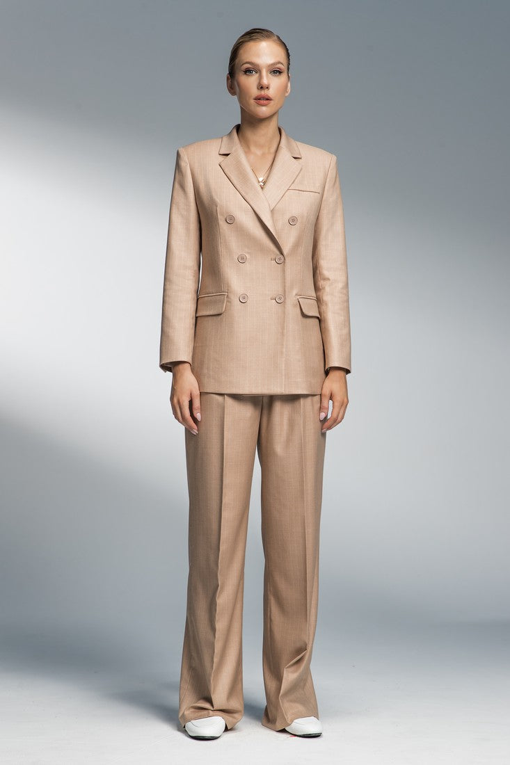 Wide leg tailored suit