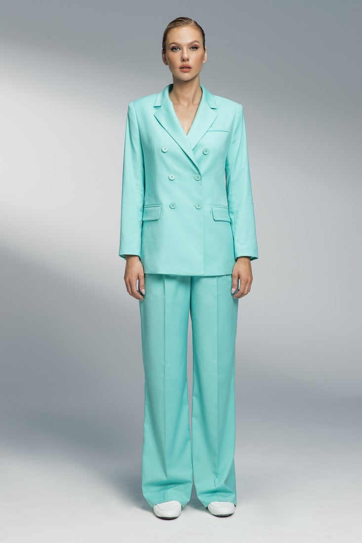 Wide leg tailored suit