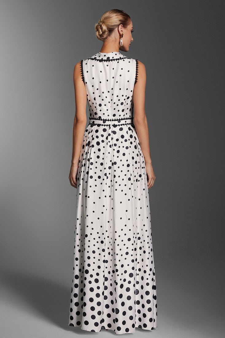 Dot Print Maxi Dress