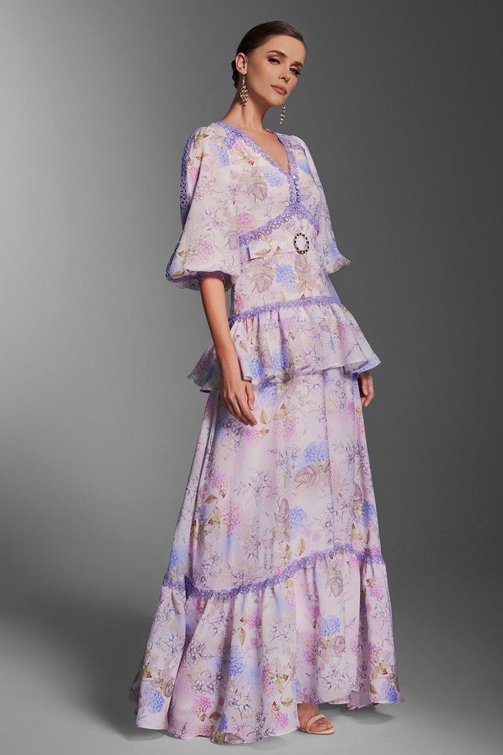 Tencel Print Maxi Dress