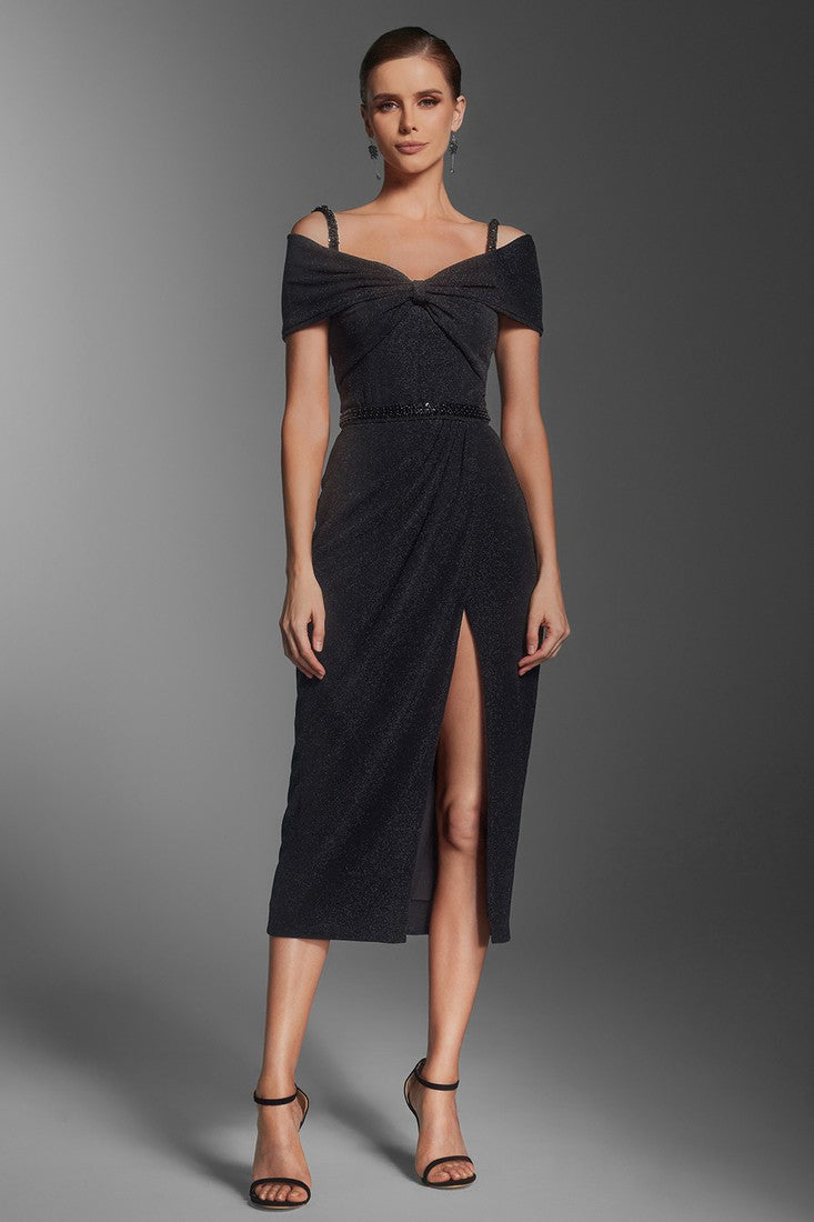 Off-Shoulder Midi Dress
