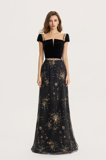 Geometric Embroidery Gown