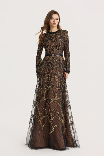 Petals tulle gown dress