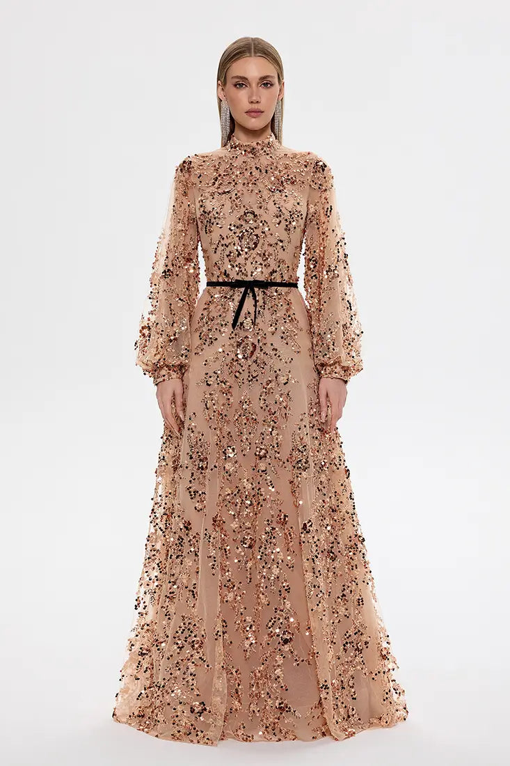 Embroidered Maxi Gown