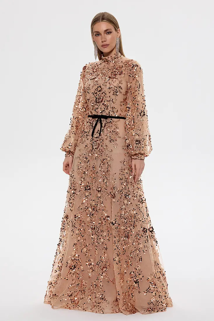 Embroidered Maxi Gown