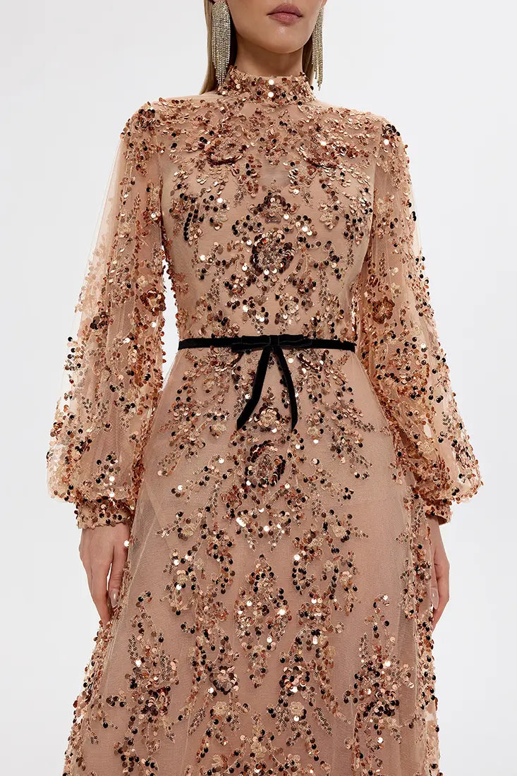 Embroidered Maxi Gown