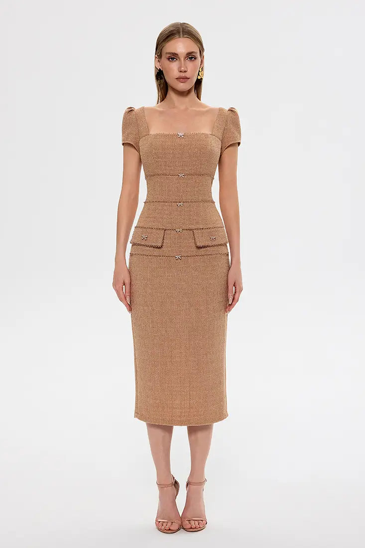 Tweed Midi Dress