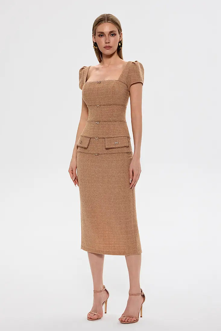 Tweed Midi Dress