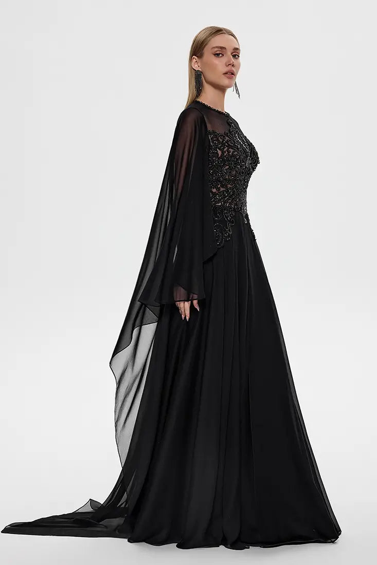 Crystal Embroidered Bodice Gown