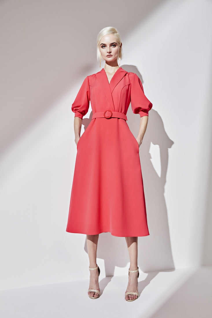 A-line silhouette midi dress