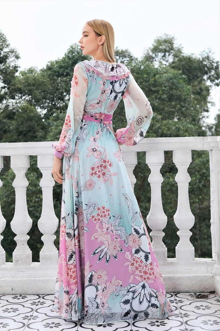 Floral printed long dress