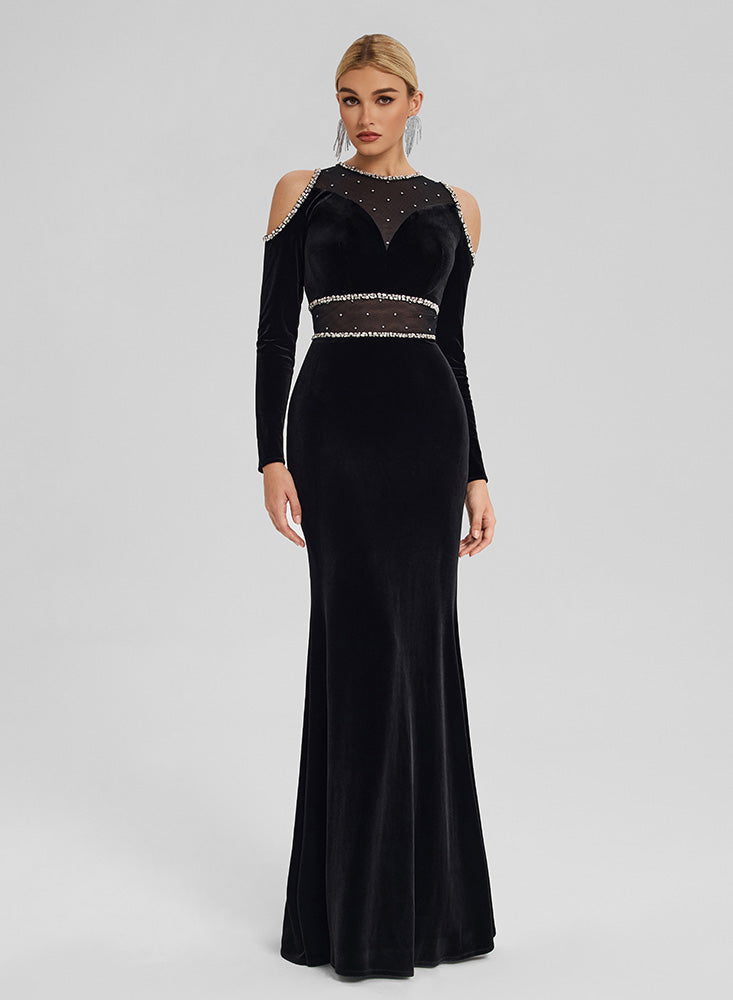 パーティードレス House Of Amen Velvet Chain Dress Amen L Dress In C Velvet W Chain In Grey | ModeSens