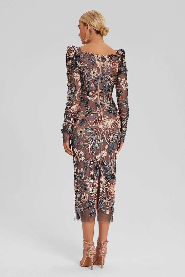 Embroidered Midi Dress Multicolor / XXL Embroidered Midi Dress Multicolor / XXL