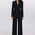 Feather-Detail Tailored Pantsuit