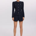 Embellished Tweed Shorts Suit