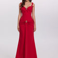 Crystal-Detail Corset Evening Gown