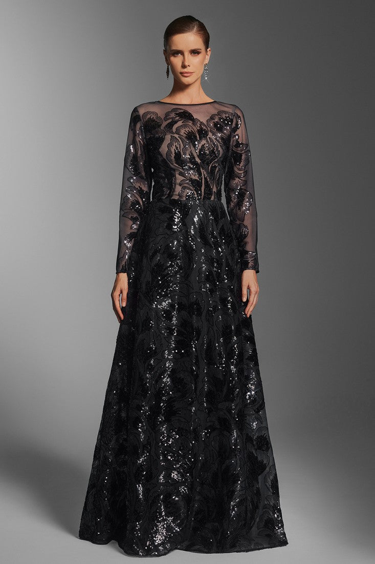 Sequins Long Dress