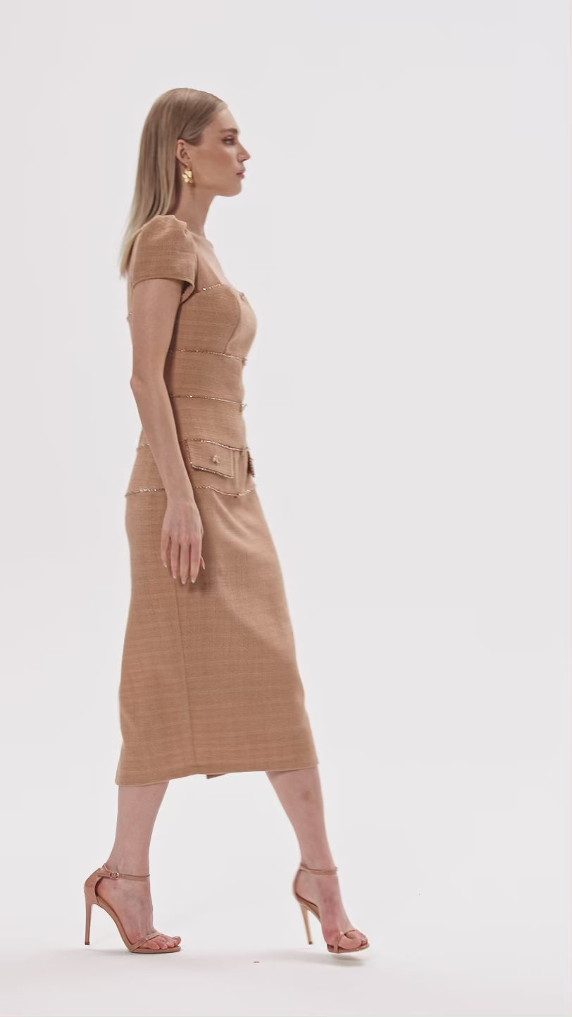 Tweed Midi Dress